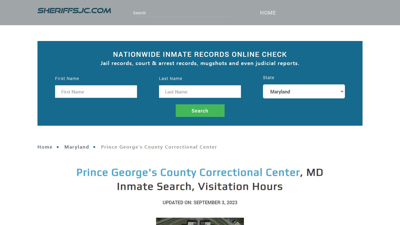 Prince George's County Correctional Center, MD Inmate Search ...